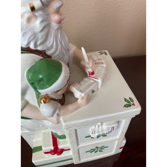 Lenox Santa Workbench Cookie Jar Santa’s Holiday Toy Shop 2000s - No Box - Picture 10 of 16